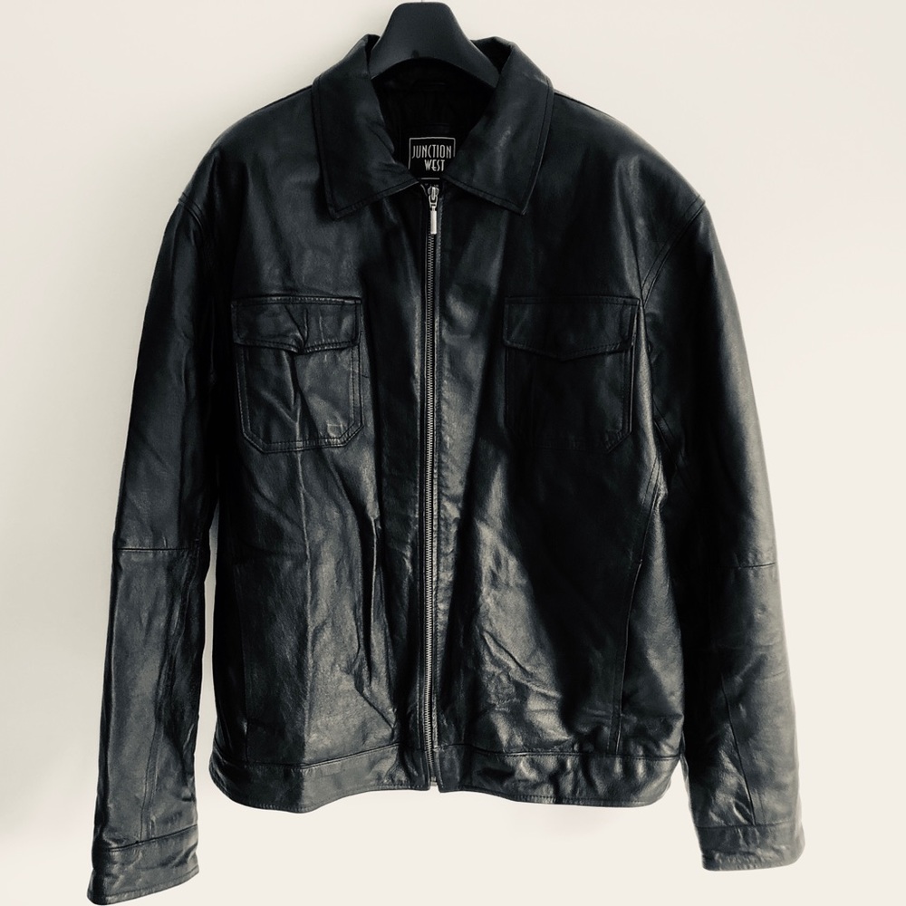 Black Leather Moto Jacket